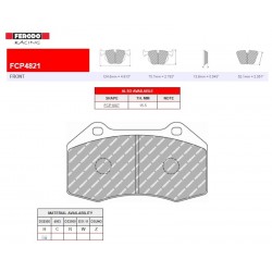 FERODO RACING- Brake pads FCP4821H