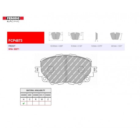 FERODO RACING- Pastiglie freno FCP4873H