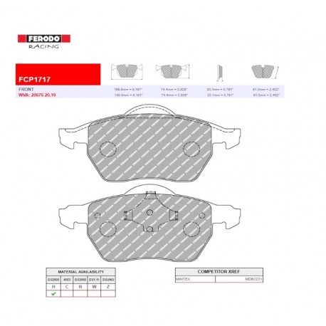 FERODO RACING- Brake pads FCP1717H