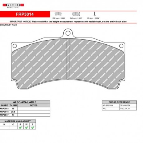 FERODO RACING-Pastiglie freno FRP3014R