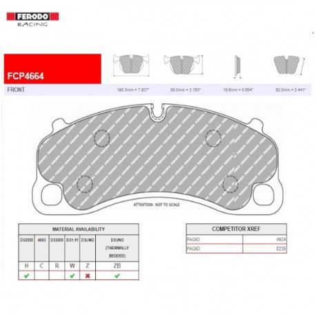 FERODO RACING- Brake pads FCP4664W