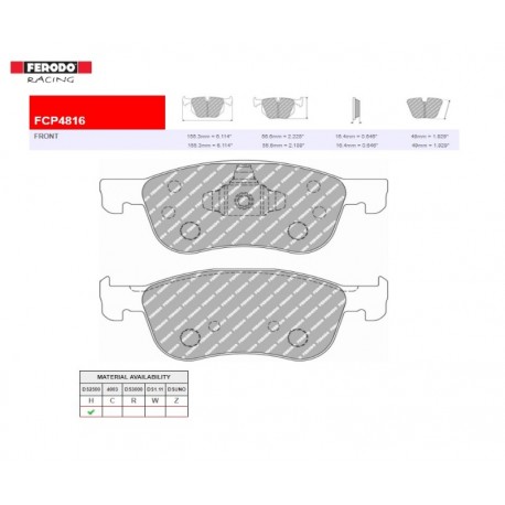 FERODO RACING- Brake pads FCP4816W