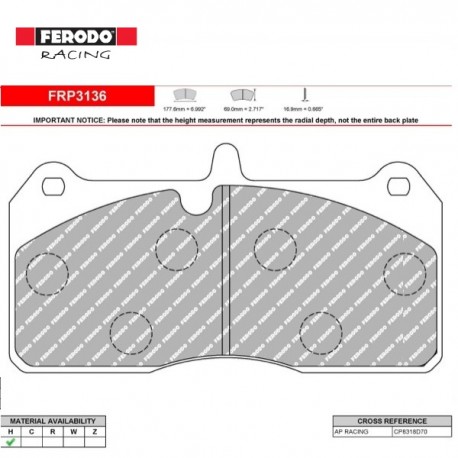 FERODO RACING-Brake pads FRP3136R