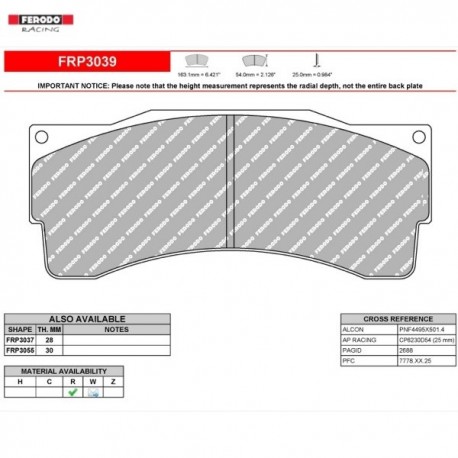 FERODO RACING-Brake pads FRP3039R