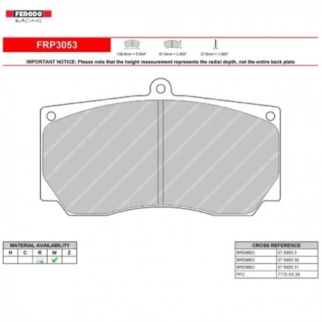 FERODO RACING-Pastiglie freno FRP3053R