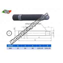 AITECH colonnette ruota 12x1.25-12 x1.25 L.86mm