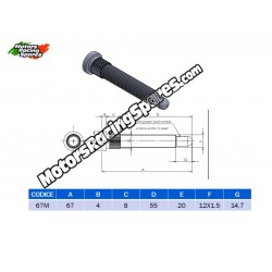 AITECH Splinted Thread Stud 12x1.5 L.67mm