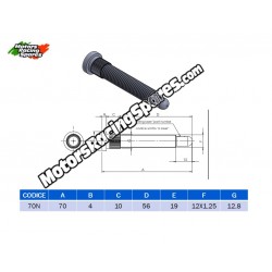 AITECH Splinted Thread Stud 12x1.25 L.70mm