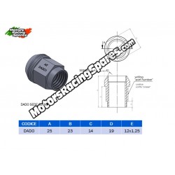 AITECH ACCIAIO DADO SEDE CONICA 12x1.25
