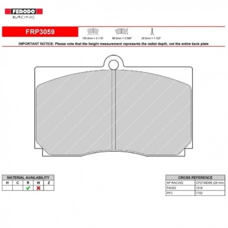 FERODO RACING-Pastiglie freno FRP3059R