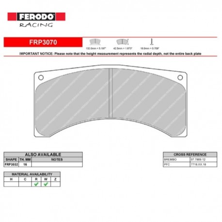 FERODO RACING-Pastiglie freno FRP3070W
