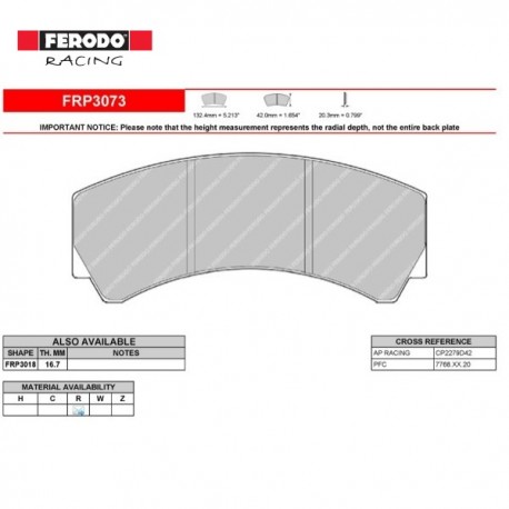 FERODO RACING-Brake pads FRP3073R