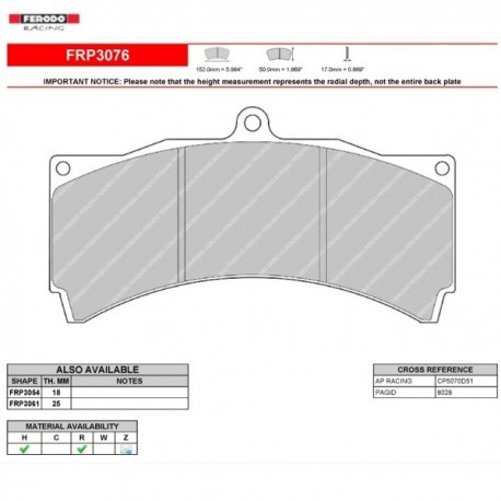 FERODO RACING-Pastiglie freno FRP3076R