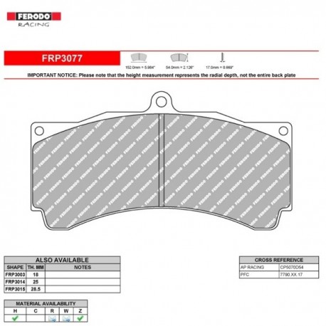 FERODO RACING-Pastiglie freno FRP3077H