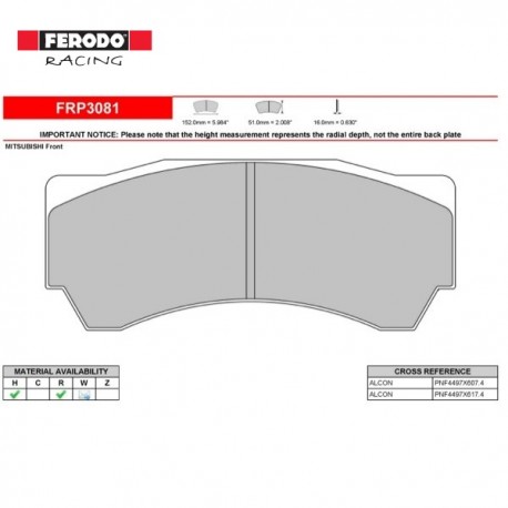 FERODO RACING-Pastiglie freno FRP3081H