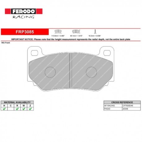 FERODO RACING-Pastiglie freno FRP3085Z