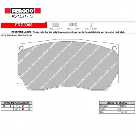 FERODO RACING-Pastiglie freno FRP3088R