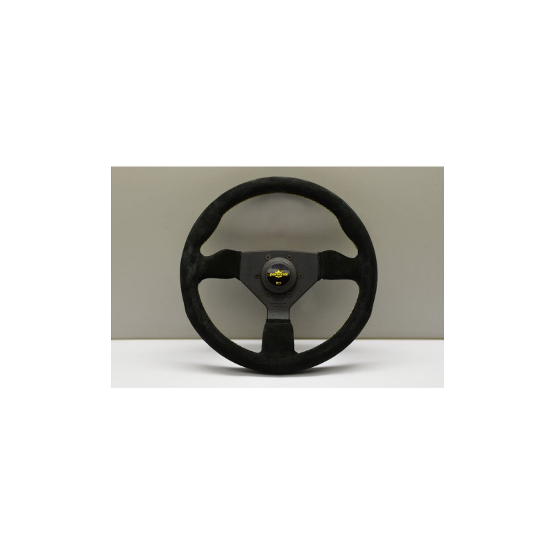 330MM BLACK LEATHER/ BLACK SPOKES GRINTA LINE PERSONAL STEERING WHEEL