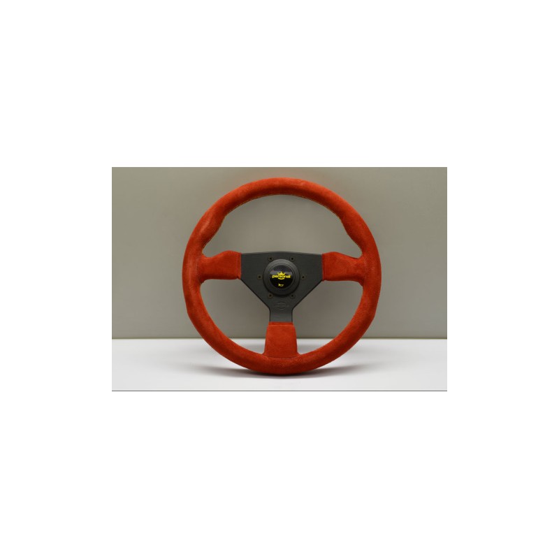 RED SUEDE/BLACK SPOKES NEO GRINTA STEERING PERSONAL WHEEL