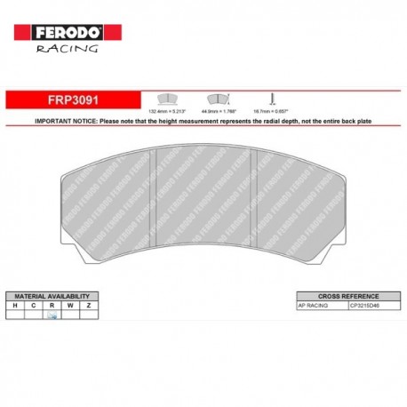 FERODO RACING-Pastiglie freno FRP3091R