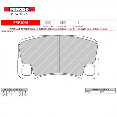 FERODO RACING-Pastiglie freno FRP3095W