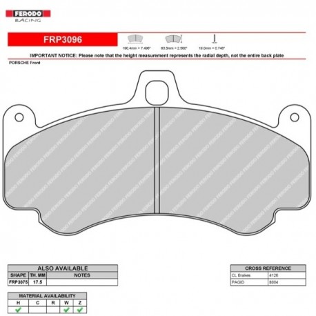 FERODO RACING-Pastiglie freno FRP3096H