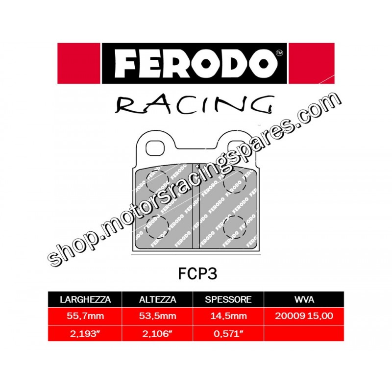 FERODO RACING- Brake pads FCP3H