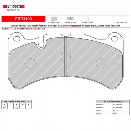 FERODO RACING-Pastiglie freno FRP3100R