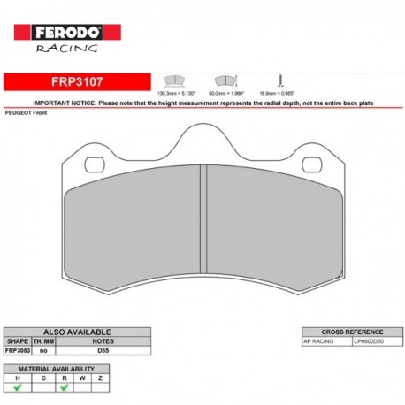 FERODO RACING-Pastiglie freno FRP3107H