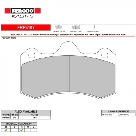 FERODO RACING-Pastiglie freno FRP3107R
