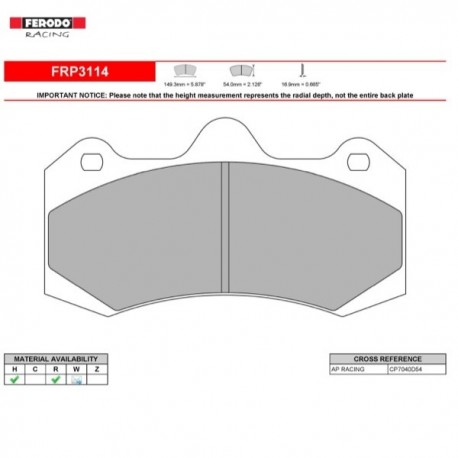 FERODO RACING-Pastiglie freno FRP3114H