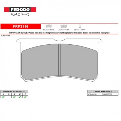 FERODO RACING-Pastiglie freno FRP3116H