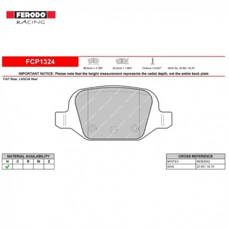 FERODO RACING- Brake pads FCP1324H
