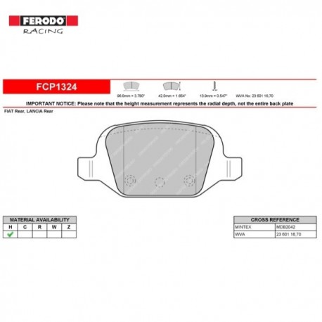 FERODO RACING- Pastiglie freno FCP1324H