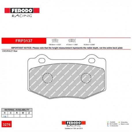 FERODO RACING-Pastiglie freno FRP3137Z