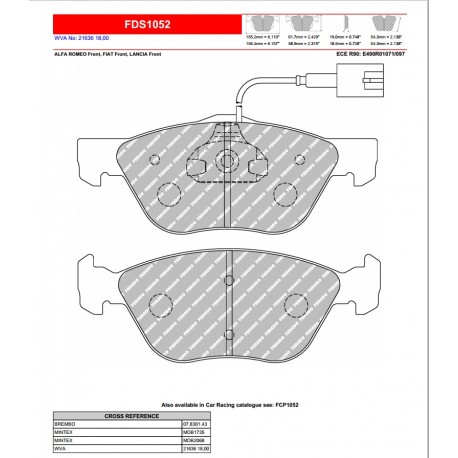 FERODO DS PERFORMANCE-Brake pads FDS1052