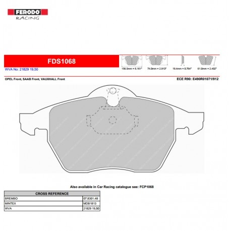 FERODO DS PERFORMANCE-Brake pads FDS1068