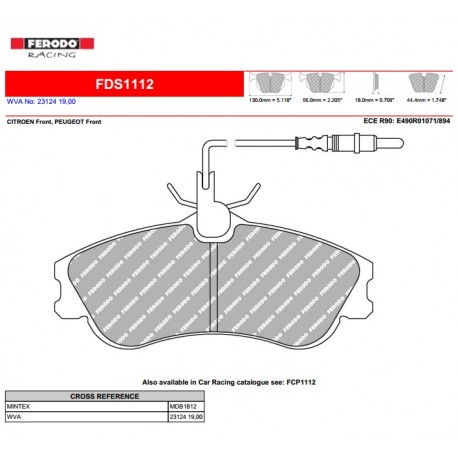 FERODO DS PERFORMANCE-Pastiglie freno FDS1112