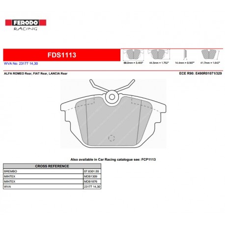 FERODO DS PERFORMANCE-Brake pads FDS1113