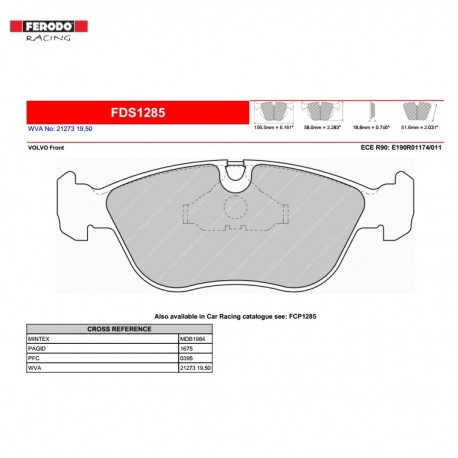 FERODO DS PERFORMANCE-Pastiglie freno FDS1285