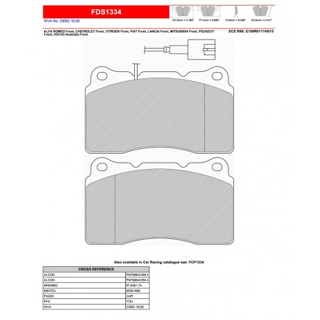 FERODO DS PERFORMANCE-Brake pads FDS1334
