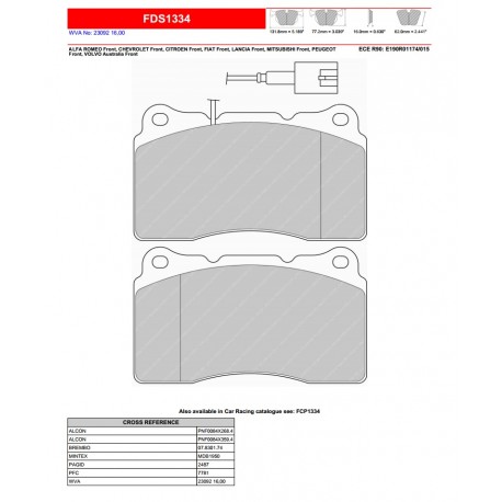 FERODO DS PERFORMANCE-Pastiglie freno FDS1334