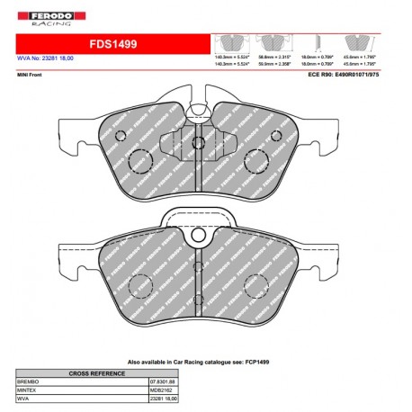 FERODO DS PERFORMANCE-Pastiglie freno FDS1499