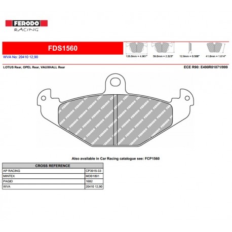 FERODO DS PERFORMANCE-Pastiglie freno FDS1560