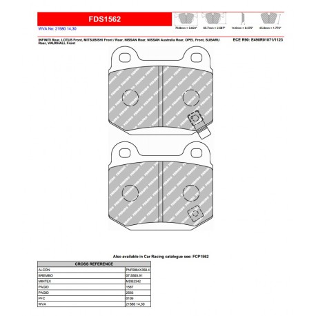 FERODO DS PERFORMANCE-Pastiglie freno FDS1562