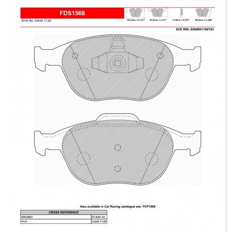 FERODO DS PERFORMANCE-Pastiglie freno FDS1568