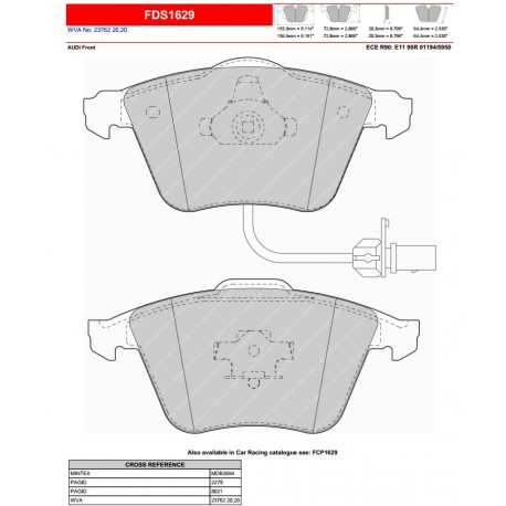 FERODO DS PERFORMANCE-Pastiglie freno FDS1629