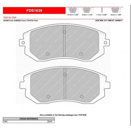 FERODO DS PERFORMANCE-Pastiglie freno FDS1639