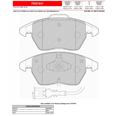 FERODO DS PERFORMANCE-Pastiglie freno FDS1641