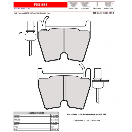 FERODO DS PERFORMANCE-Pastiglie freno FDS1664